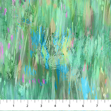 Lotus by Northcott - Green Watercolor