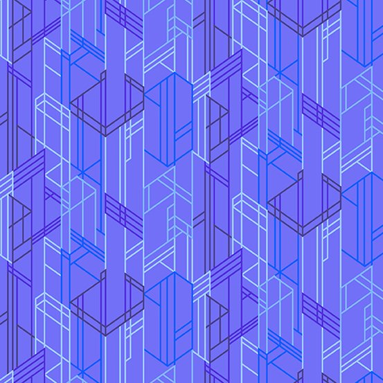 Century Prints Deco Glo Meander Huckleberry