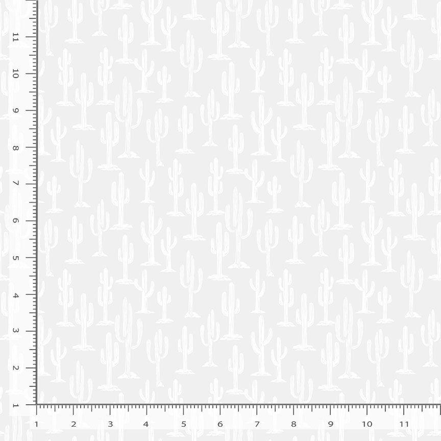 Cacti Monochrome White