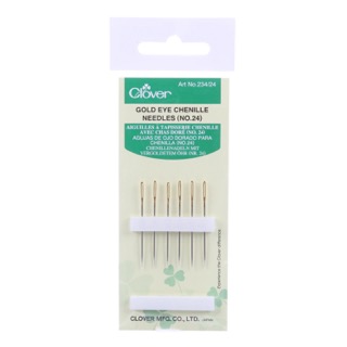 Clover Gold Eye Chenille Needles Size 24 6ct
