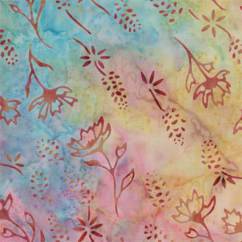 Wild for Wildflowers Batik Wildflowers Sorbet