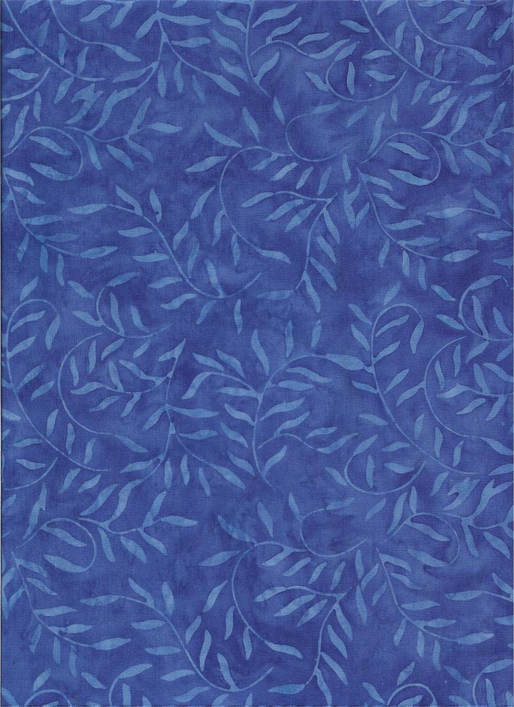 Wild for Wildflowers Batik Fern Branches Blue
