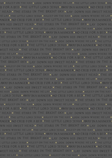 [C124C] Away in a Manger on Grey with Gold Metalic
