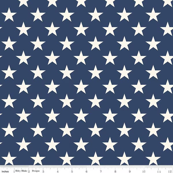 3 yd Pre-Cut Freedom Garden 108” - Wide Stars Blue