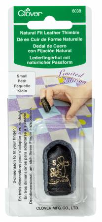 Natural Fit Leather Thimble - Black Small