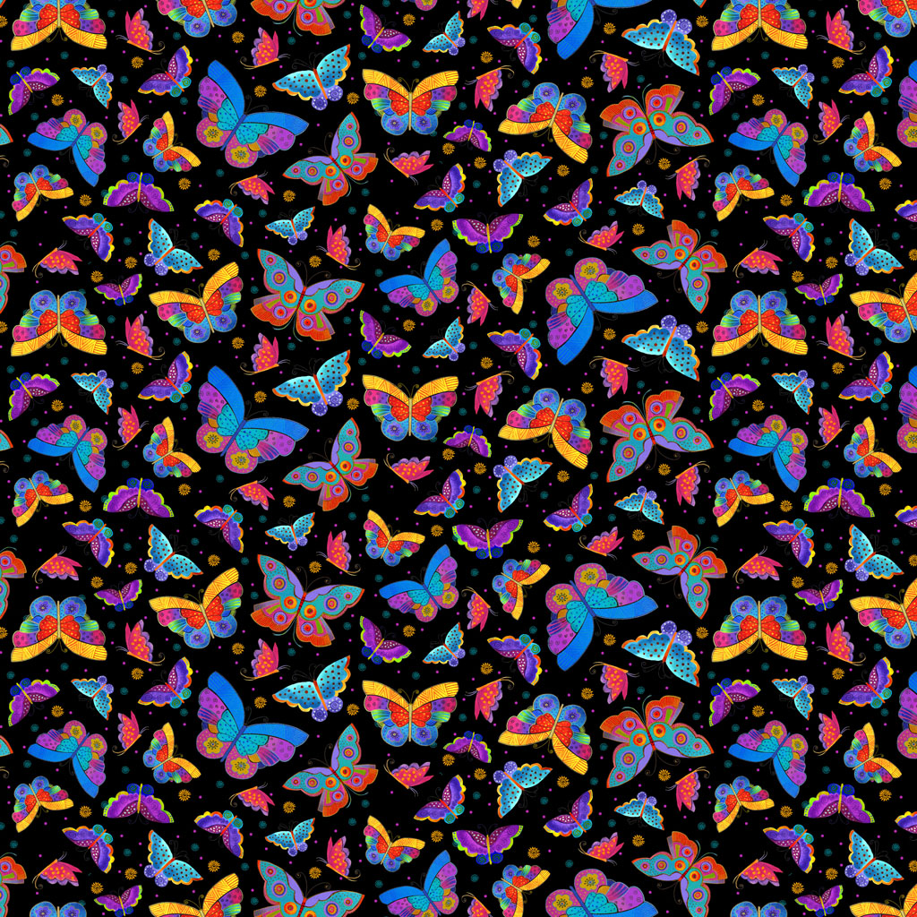 Fantasticats Digital Flutterbyes Black