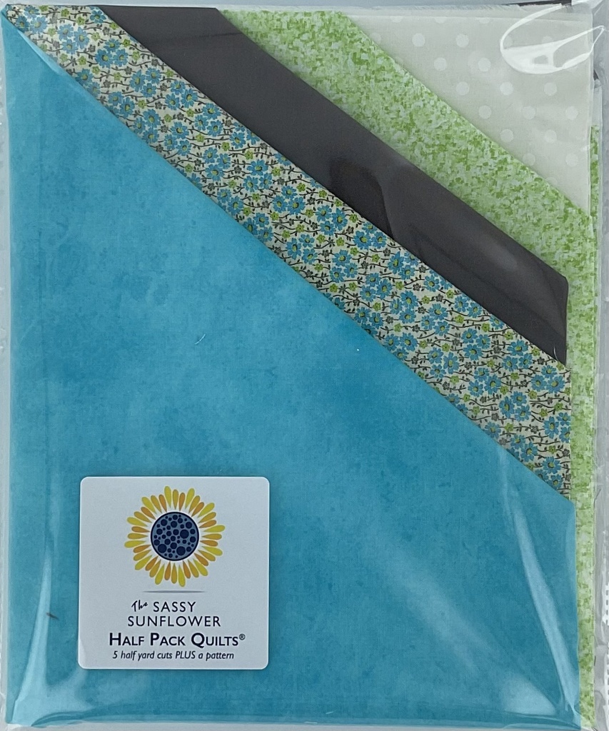 Sassy Sunflower - Turquoise Floral