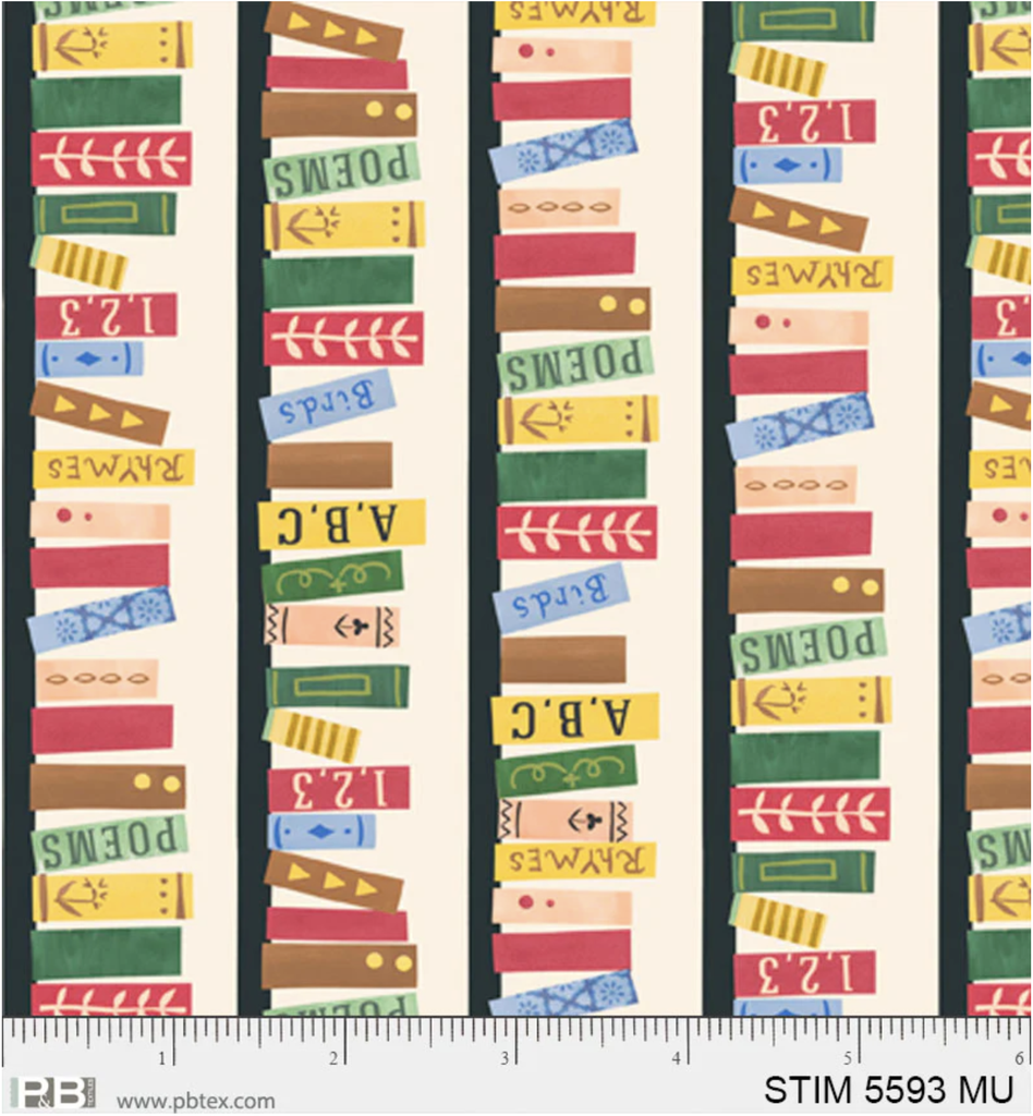 Story Time Rows of Books Multi