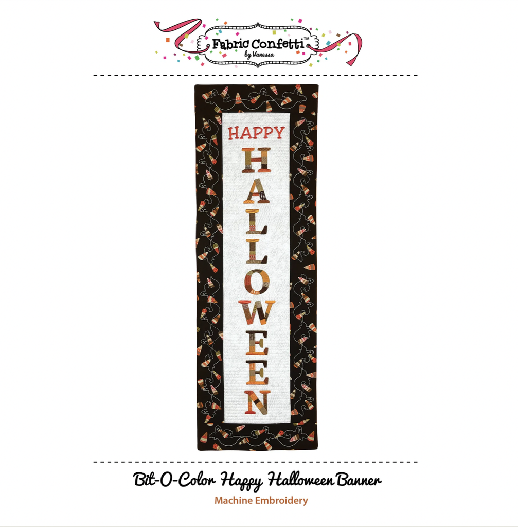 Bit-O-Color Happy Halloween Quilted Banner Pattern