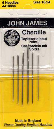 John James Chenille Needles Assorted Sizes 18/24