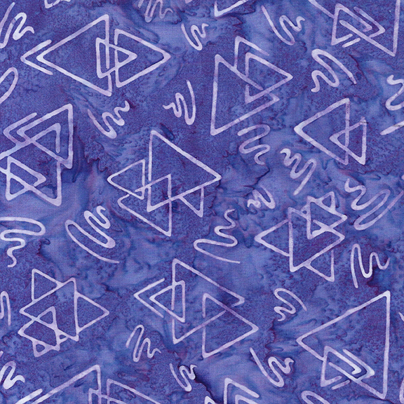 Triangles and Squiggles-Purple Heather