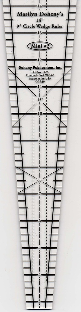 9 Degree Wedge Ruler 14" x 2-3/4"