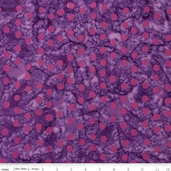 Expressions Batiks Elementals Polka Pop Purple Haze