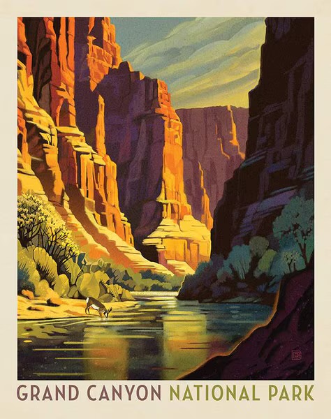 National Parks Grand Canyon Poster Panel