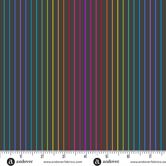 Color Wheel Night Spectrum Stripe by Allison Glass