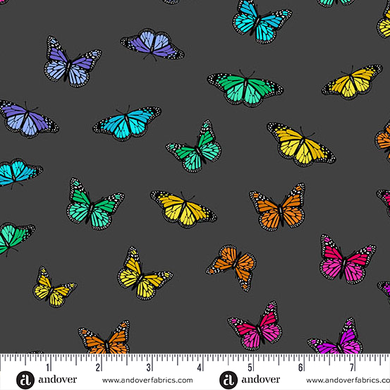 Color Wheel Night Butterfly Rainbow by Allison Glass