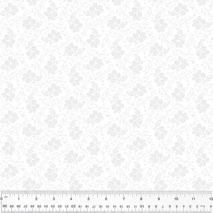 Frosting, Ticking Stripe, White on White, Cotton