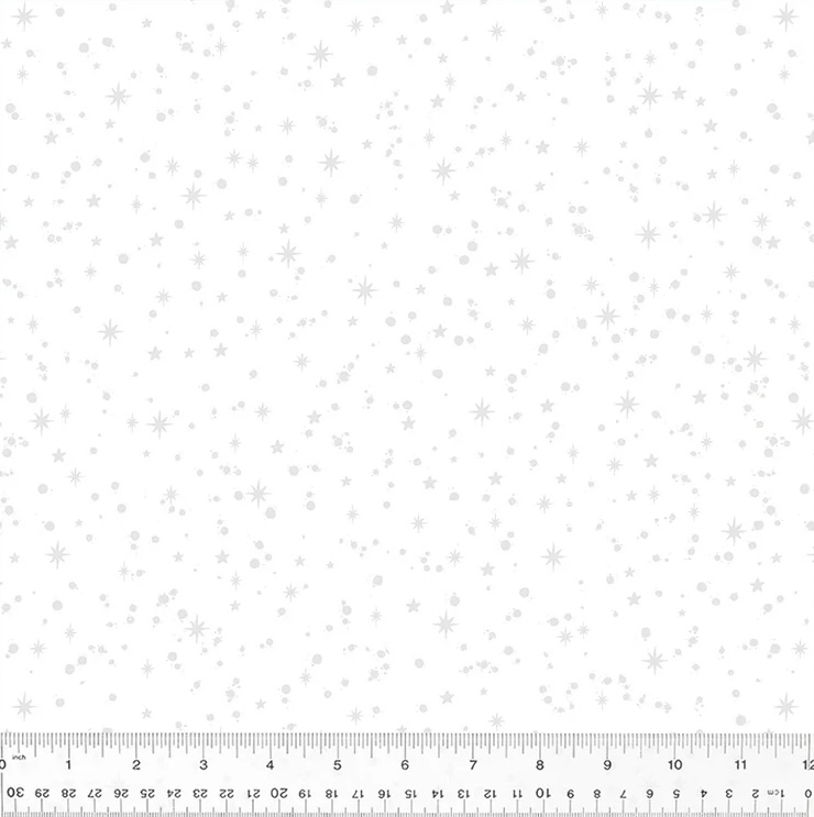 Frosting, Starry Skies, White on White, Cotton