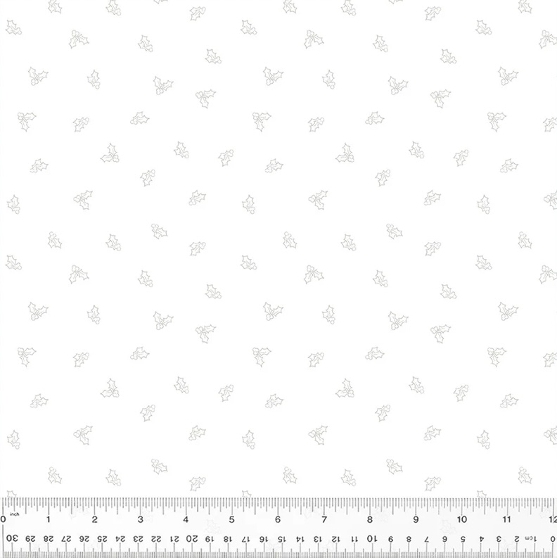 Frosting, Holly, White on White, Cotton