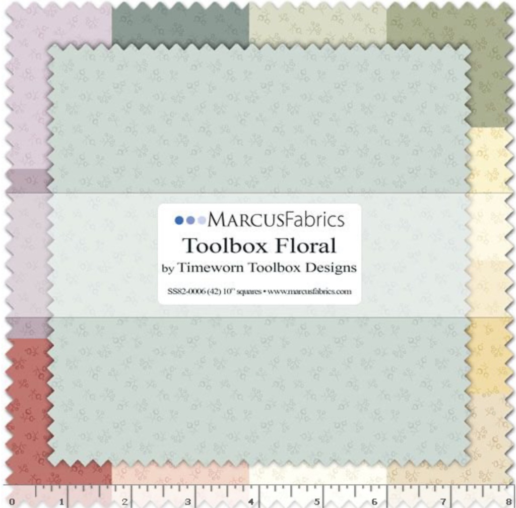 Toolbox Floral - 10”X10” Sq