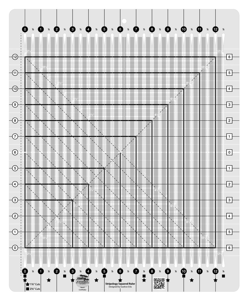 Creative Grids Stripology® Squared Quilt Ruler