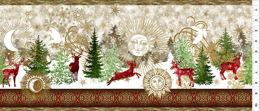 SALE - Winter Solstice II - Border - Multi - Metallic
