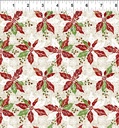 Winter Solstice II - Poinsettia - Cream - Metallic