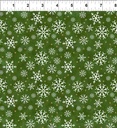 Winter Solstice II - Snowflakes - Green - Metallic
