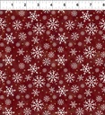 Winter Solstice II - Snowflakes - Red - Metallic