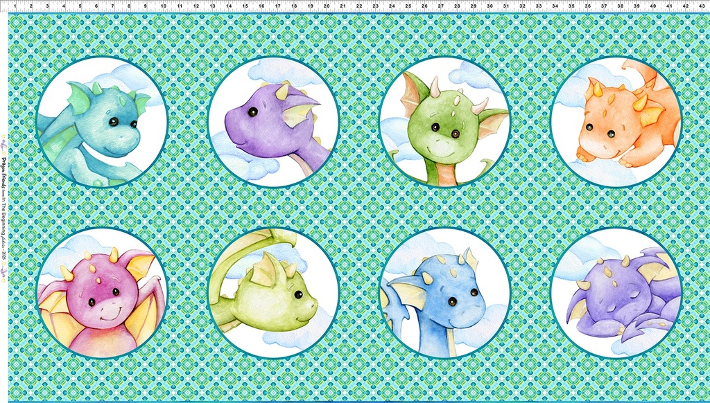 Dragon Friends - Circle Panel - Multi