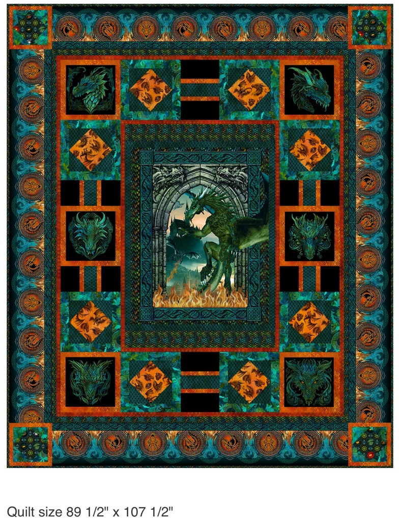Dragons Emerald Reign Quilt Pattern