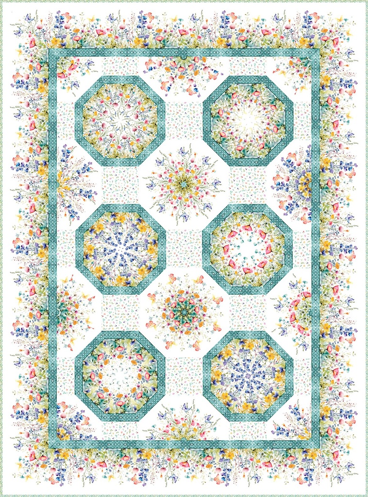Butterfly Fantasy Kaleidoscope Quilt Kit