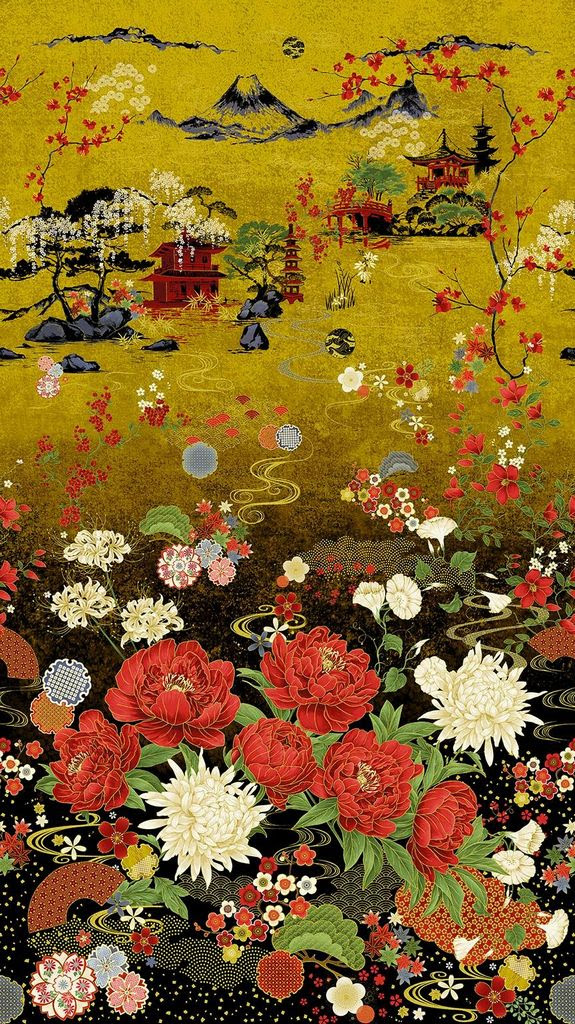 Lotus Garden Metallic - Panel