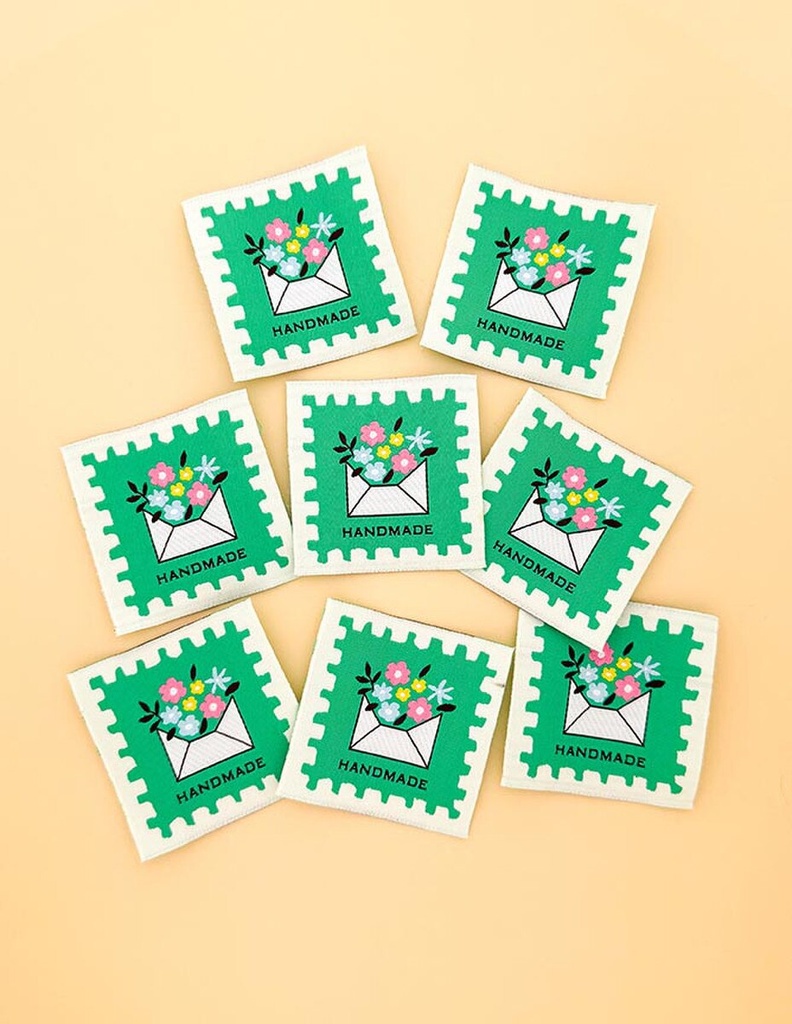 Minki Kim Bloom Note Woven Labels-Pkg of 8 labels