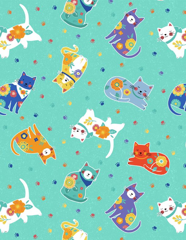 Cat Toss Teal