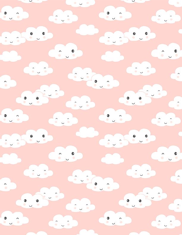 Rainbow Dreams Clouds all Over Pink
