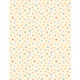 Rainbow Dreams Stars and Hearts Yellow