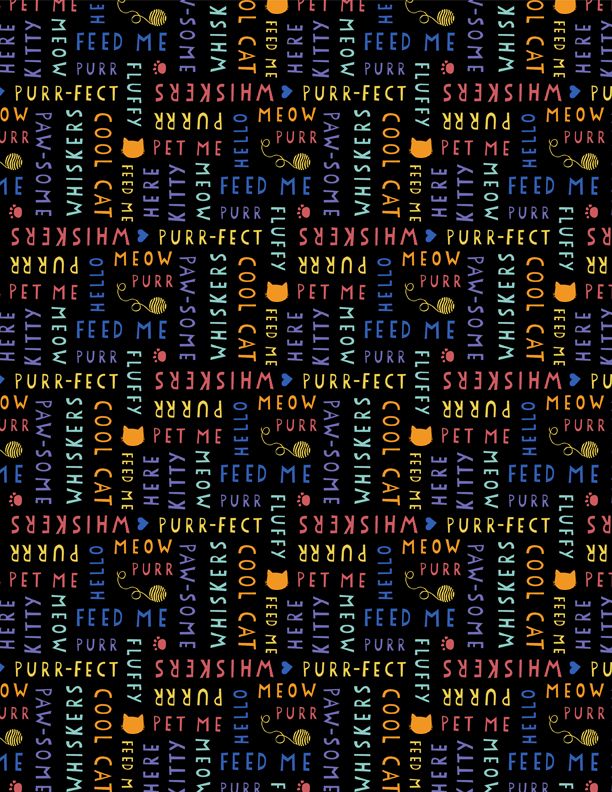 Words all Over - Black