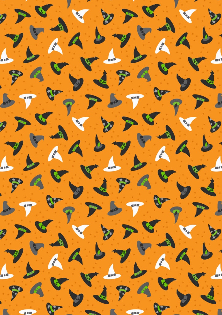 SALE-Witches hats on Halloween orange (glow in the dark)