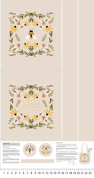 Humblebee Tote Panel
