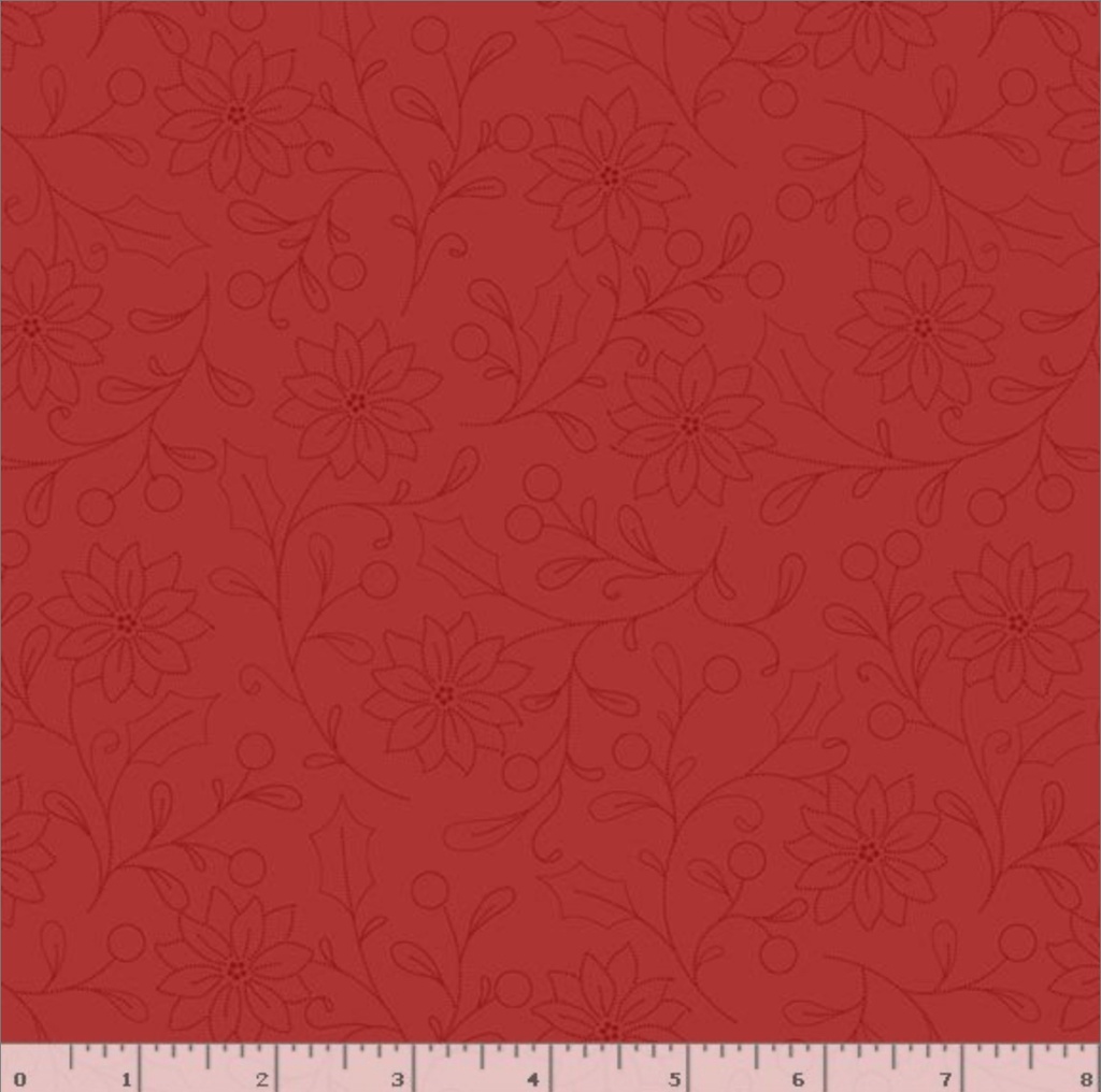 Dotted Floral - Make it Merry - Red