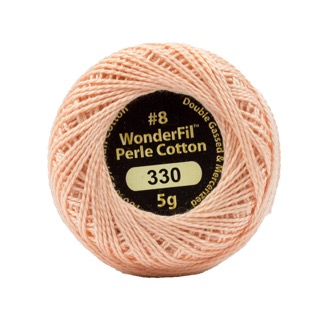 Eleganza 8wt 5-Gram Solid Perle Cotton Ball 42yd Peach Fuzz
