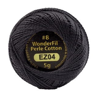 Eleganza 8wt 5-Gram Solid Perle Cotton Ball 42yd  Chiseled Slate