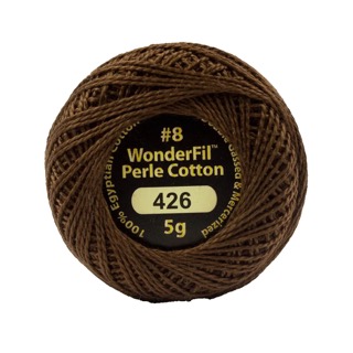 Eleganza 8wt 5-Gram Solid Perle Cotton Ball 42yd Nutmeg