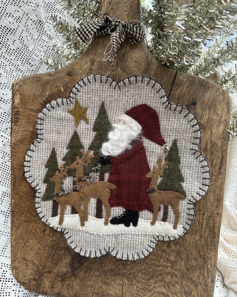 Santa and Friends Wool Applique Pattern
