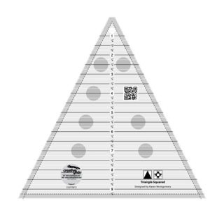 Creative Grids Quilt Ruler Triangle Squared Ruler 9-1/2in Triangle