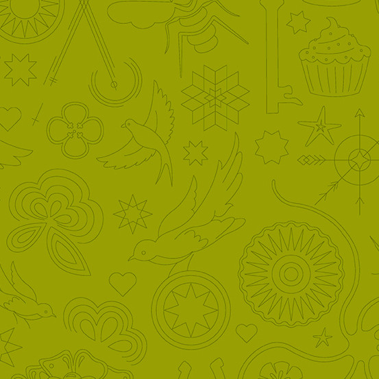 Sun Print 2020 Embroidery Olive