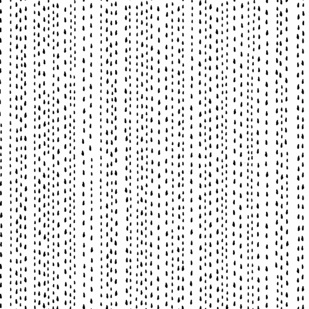 Century Black on White Raindrops