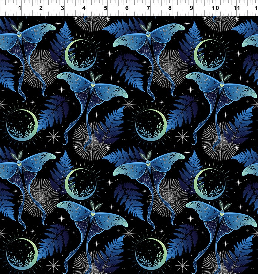 La Luna - Lunar Moths Blue/Silver