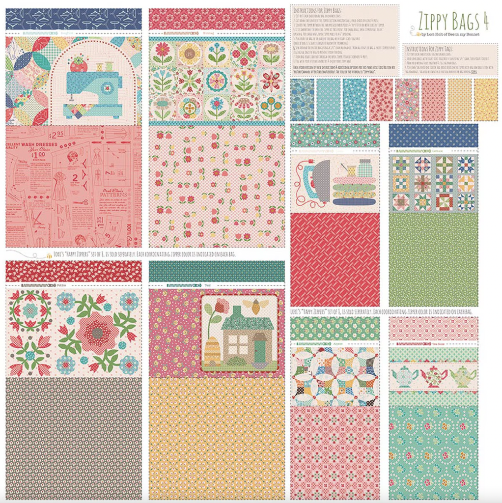 Lori Holt Home Decor 57/58" Zippy Bags 4 Panel